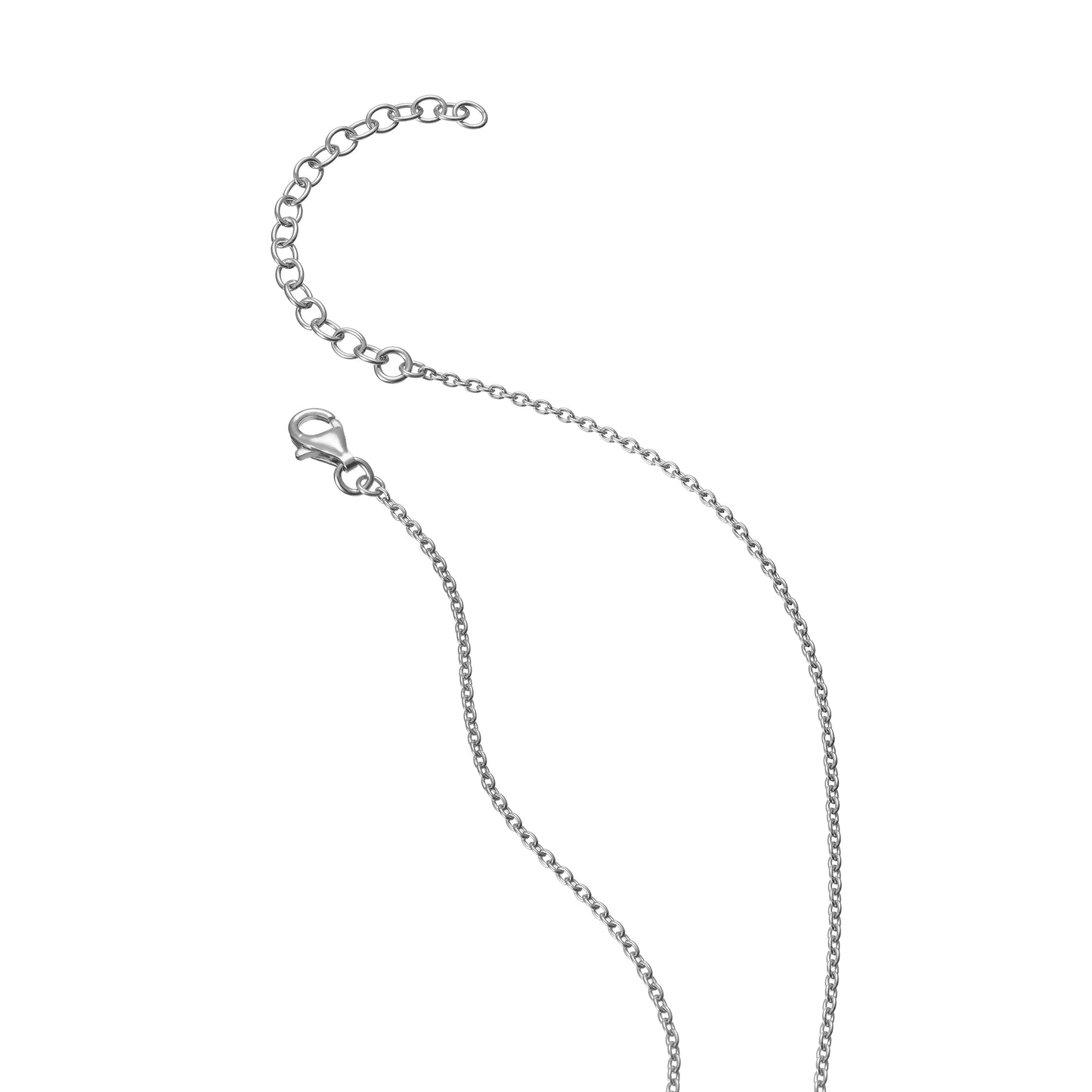 Children’s Sterling Silver Extendable Chain Necklace with clasp closure