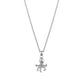 Children's Sterling Silver Octopus with Smile Pendant on an Extendable Chain Necklace