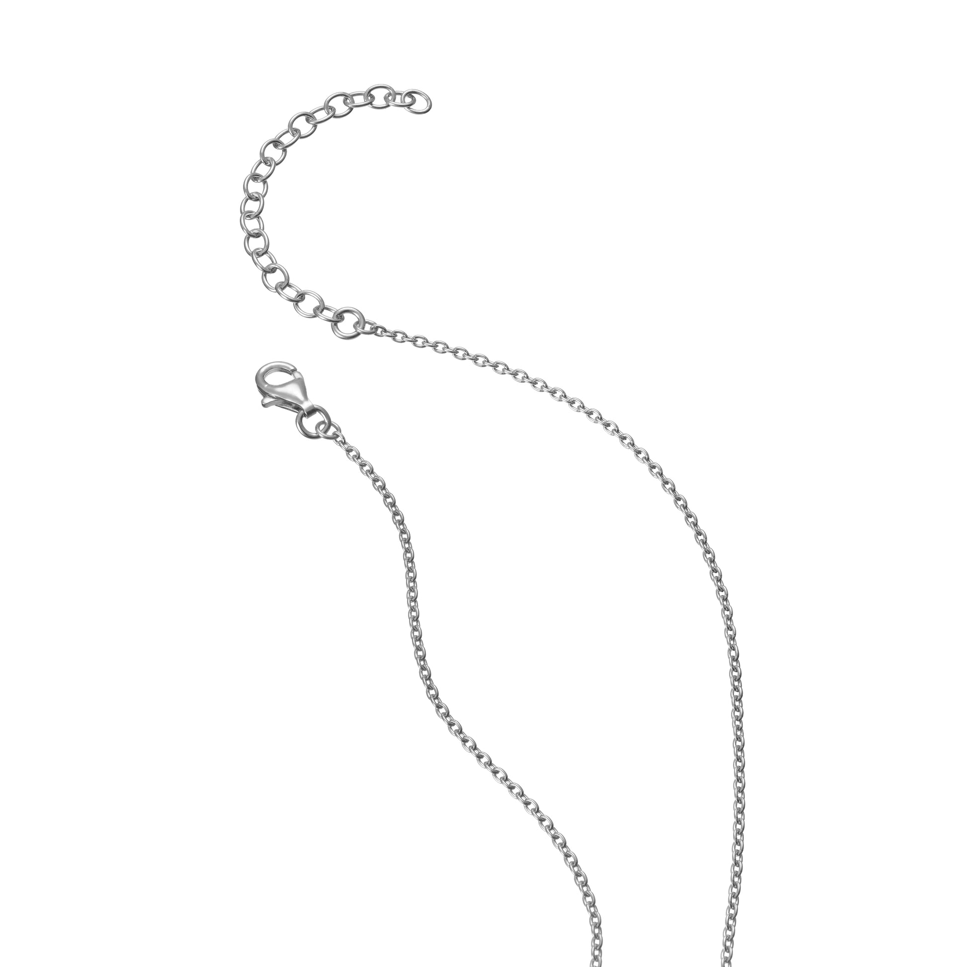 Children’s Sterling Silver Extendable Chain Necklace with clasp closure