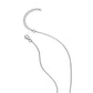 Silver necklace with adjustable clasp closure