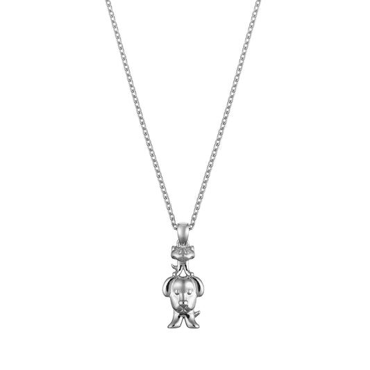 Eleanor Thomas Jewellery for Boys Girls and Children Sterling Silver Cute Cat and Dog Pendant on an Extendable Chain Necklace